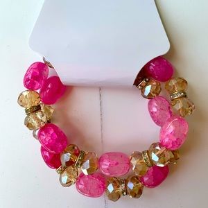 New Stretchy Crystal Bracelets Set of 2